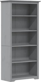 vidaXL Bibliotecă BODO, gri, 82x40x173 cm, lemn masiv pin, 5 rafturi