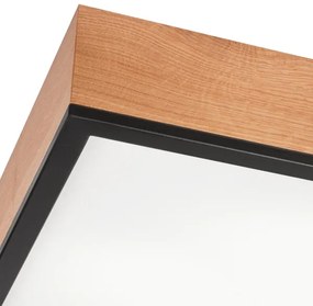 Plafonieră OAK SQUARE 4xE27/15W/230V 48x48 cm stejar/negru