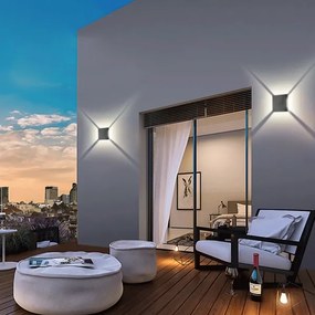 Brilagi - Aplica LED de exterior QUADRAY, 4W, 230V, antracit, IP65