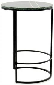 Masuta de cafea rotunda din marmura Louis 44.5x44.5x64 cm verde