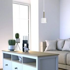 Lustră pe cablu ARENA 1xGX53/11W/230V albă/aurie