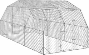 vidaXL Pui de găină 2,5x6x2,25 m Oțel galvanizat
