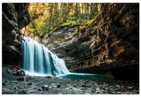 Tablou cu cascada de pădure (90x60 cm)