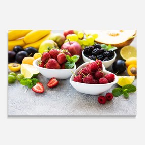 Panou Sticla Bucatarie, 80x120cm, Protectie aragaz, Antistropi, Termorezistent, Alimente, Fructe, Heart Fresh Fruits