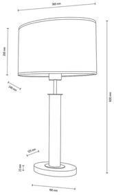 Spot-Light 7017400211524 - Lampă de masă MERCEDES 1xE27/40W/230V stejar