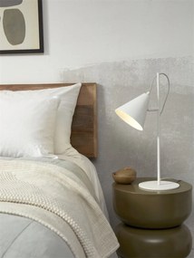 Veioza/Lampa de masa din metal Lisbon alba
