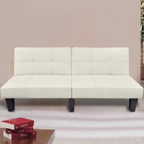 240783 vidaXL Canapea extensibilă, bej, reglabil