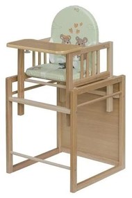 COSING - Scaun de masă pentru copii Viktoria 2 în 1, fag/verde