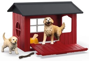 Schleich 42722  Căsuță pentru câini cu goldenretriever