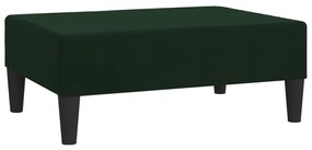 Canapea pat cu 2 pernetaburet, 2 locuri, verde inchis, catifea Verde inchis, Cu scaunel pentru picioare