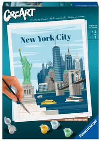 CREART PICTURA PE NUMERE PENTRU ADULTI NEW YORK PLIN DE CULOARE - RAVENSBURGER (RVSPBN23686)