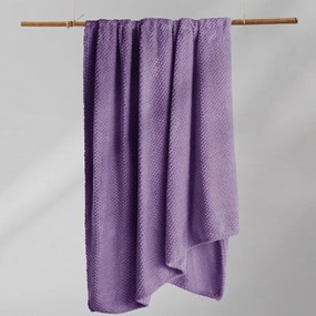 Pătură din microfibră DecoKing Henry, 70 x 150 cm, mov