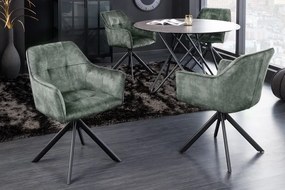 Set de 2 scaune pivotante Loft, verde