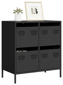 vidaXL Dulap, negru, 68x39x73,5 cm, oțel laminat la rece