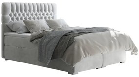 Pat Boxspring FONDA Gri Deschis 160x200