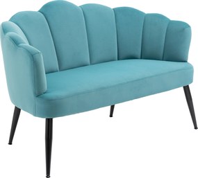 HOMCOM Canapea 132 cm pentru dormitor, mobilier modern din catifea, canapea mica tapitata pentru spatii mici | AOSOM RO