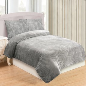 Lenjerie de pat micro-pluș Trinity, gri, 140 x 200 cm, 70 x 90 cm