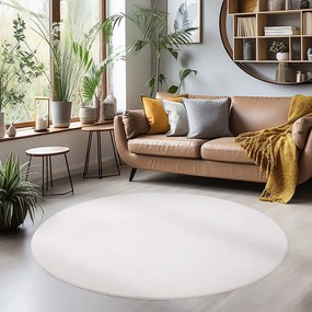 Covor crem lavabil rotund ø 120 cm Sky – Ayyildiz Carpets