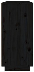 Servanta, negru, 110x34x75 cm, lemn masiv de pin 1, Negru