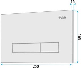 Clapeta pentru rezervor incastrat Rea HD K011A-Q crom