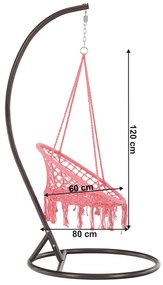 Scaun suspendabil, roz, AMADO 2 NEW