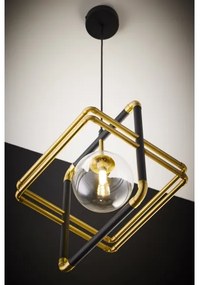 Lustră pe cablu Jupiter 2028 FIORI 1xG9/10W/230V negru/auriu/transparent