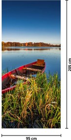 Fototapet pentru ușă - Barjă roșie (95x205cm)