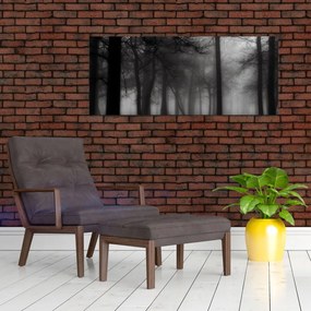 Tablou - Pădure în ceață (120x50 cm)