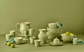 Cana ceramica cu striatii ESPRESSO MYNTE WASABI 100 ml verde