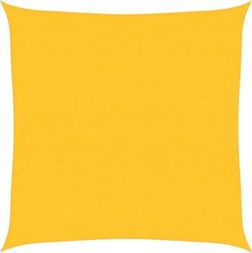 vidaXL Pânză parasolar, galben, pătrat, 6x6 m HDPE, 160 g/m²