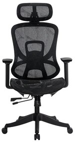 Scaun ergonomic birou negru din mesh cu brațe reglabile 3D și șezut culisabil SYYT 9518