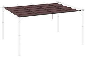 Outsunny Acoperiș de Schimb pentru Pergolă cu 10 Orificii de Drenaj, Copertină din Poliester pentru Pergolă, 350x260 cm, Gri | Aosom Romania