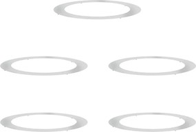 vidaXL potrivit pentru inele de copac plat 5 pcs Argintiu Ø90 / 120 cm