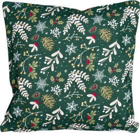 Față de pernă Crăciun verde, 40 x 40 cm