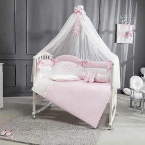 Baldachin Patut Bebelusi Alb Cu Roz BabyTex, Colectia Sofia160 x 400 cm160 x 400 cm 160 x 400 cm MSOBDR