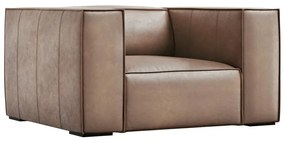 Fotoliu maro deschis cu tapițerie din piele Madame – Windsor & Co Sofas