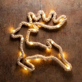 Decorațiuni de Crăciun, ren, 28x29 cm, 20 LED-uri, alb cald,