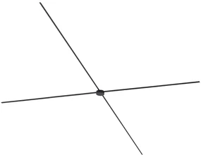 Sistem modern de iluminat pe șine negru monofazat 800 cm cu sursă de alimentare rotundă - Magnetic