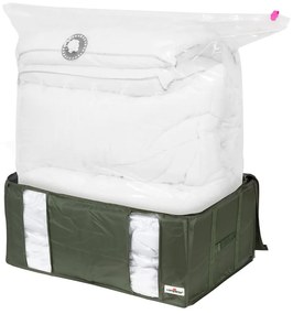 Cutie de depozitare pentru haine din material textil cu vacuum 65x45x27 cm Ecologik – Compactor