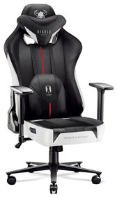 Scaun Gaming Diablo X-Player 2.0 Din Material Normal Size: Alb-Negru Diablochairs