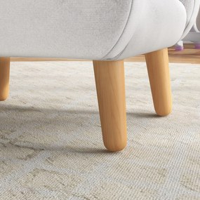 ZONEKIZ Fotoliu pentru copii cu brațe în formă de nor, cu picioare înclinate și material textil, 46 x 51 x 55 cm, alb | Aosom Romania