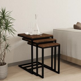 Masă pliabilă Ege Walnut, 3 buc