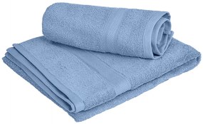 1x prosop de baie CLARYSSE ELEGANCE 70x140 cm + 1x prosop CLARYSSE 60x110 cm 100% bumbac, albastru