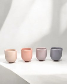 SET 4 PAHARE CAFEA CERAMICA NOVUM SPRINGTIME PASTEL 250ML