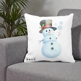 Perna Decorativa Om de Zapada cu Joben si Vasc, 40x40 cm, Alba Mata, Husa Detasabila, Perna Inclusa, BEKZ®
