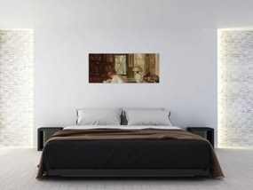 Tablou - Edmund Tarbell, Josephine and Mercie, reproducere (120x50 cm)