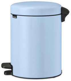 Cos de gunoi cu pedala Brabantia NewIcon 1005528, 5 l, Inchidere lina, Baza antiderapanta, Albastru deschis