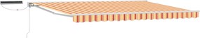 vidaXL Cort electric retractabil Galben și portocalie 4,5 × 3,5 m