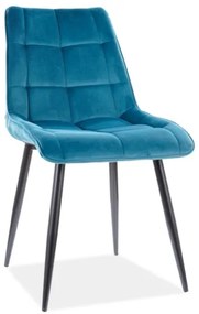 Scaun de sufragerie Charlie (Turcoaz + Negru). 1050302