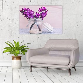 Tablou cu flori violete (90x60 cm)